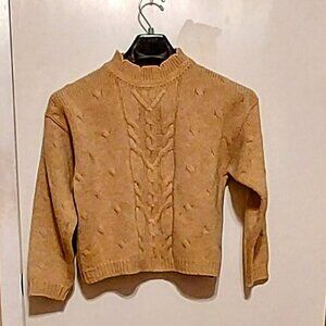 Outback Red Tan Cable Knit Sweater